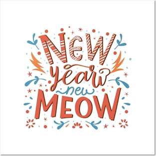 New year new meow Posters and Art